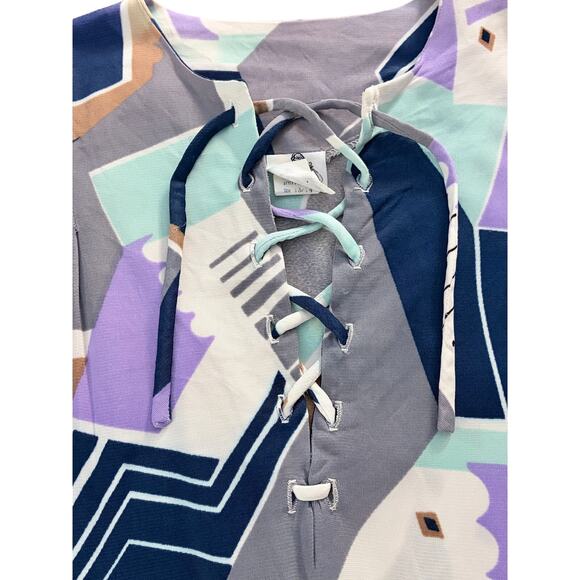 Abstract Lace Neckline Retro Vintage Pullover size Medium - Picture 4 of 10